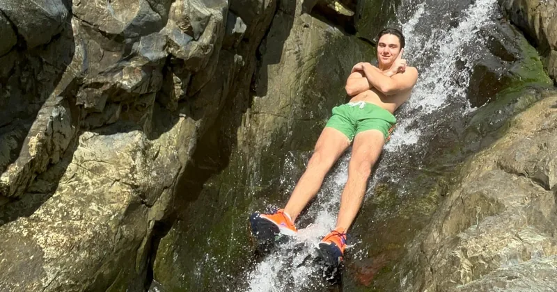 The natural waterslide in El Yunque, at the other end of the island